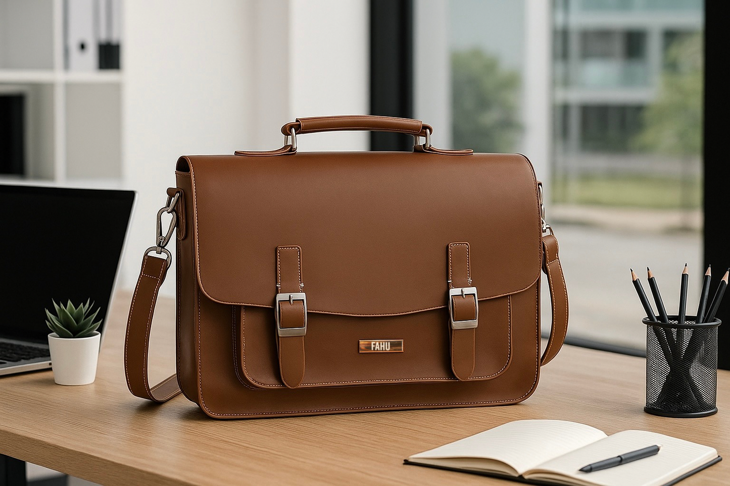 Bolso Maletín Unisex Ginebra Camel