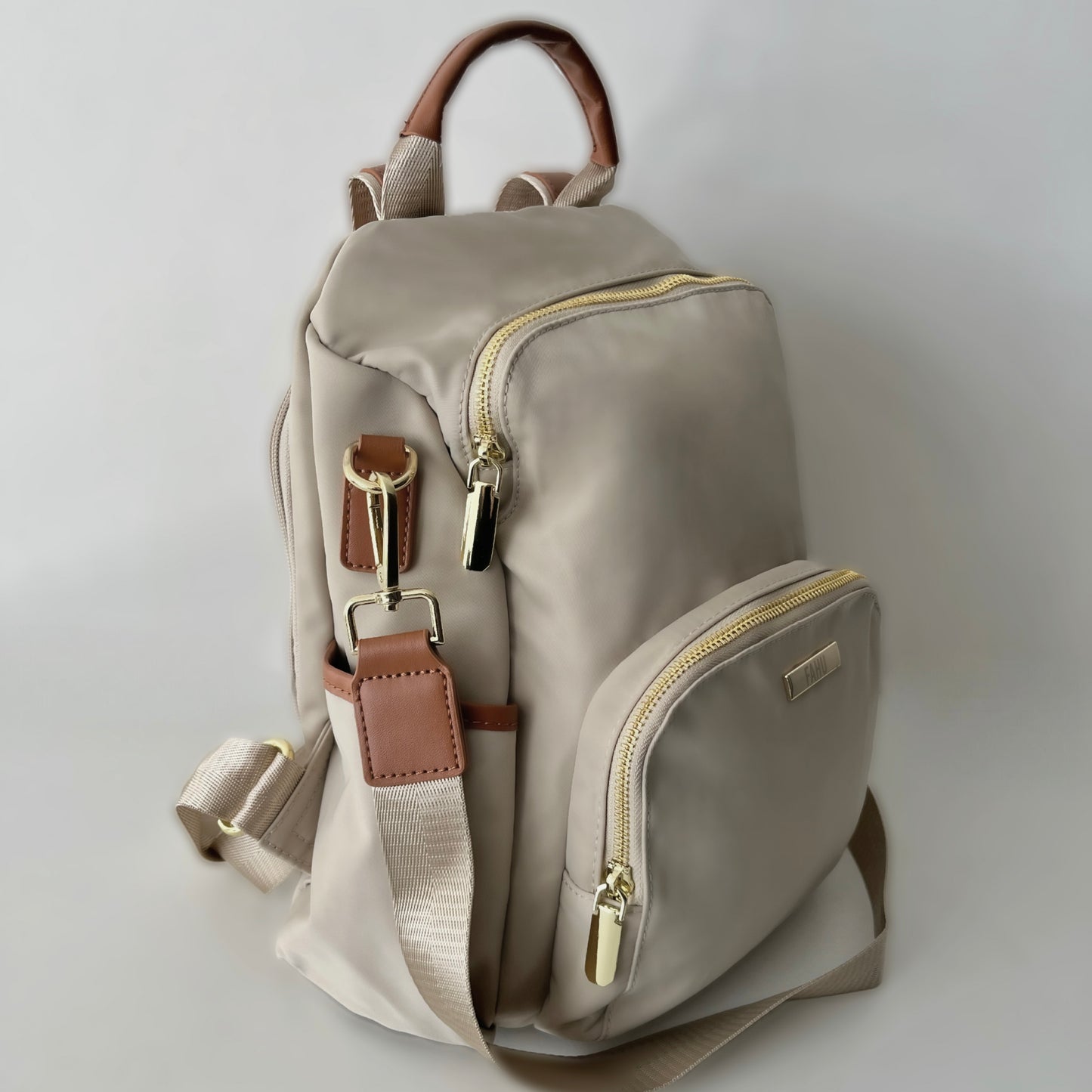 Mochila Cartera Antirrobo Cagliari Beige