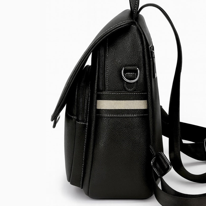 Mochila Cartera Venecia Negra texturizada