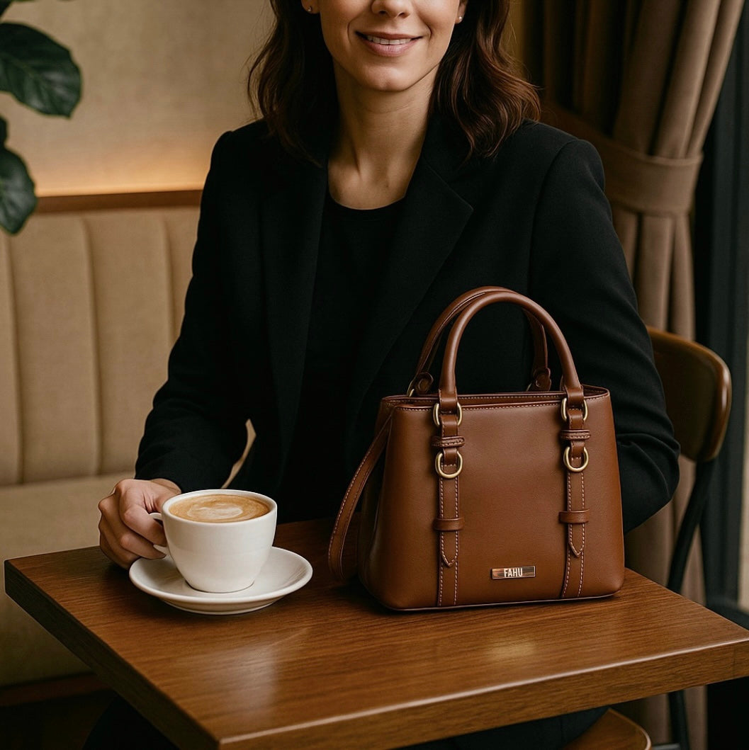 Cartera Ferrara Camel