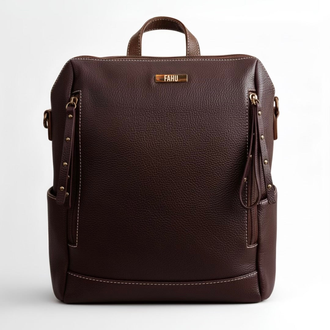 Mochila Cartera Catania Marrón texturizada