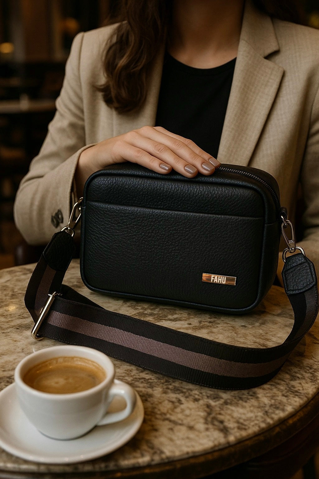 Cartera Bandolera Pisa Negra
