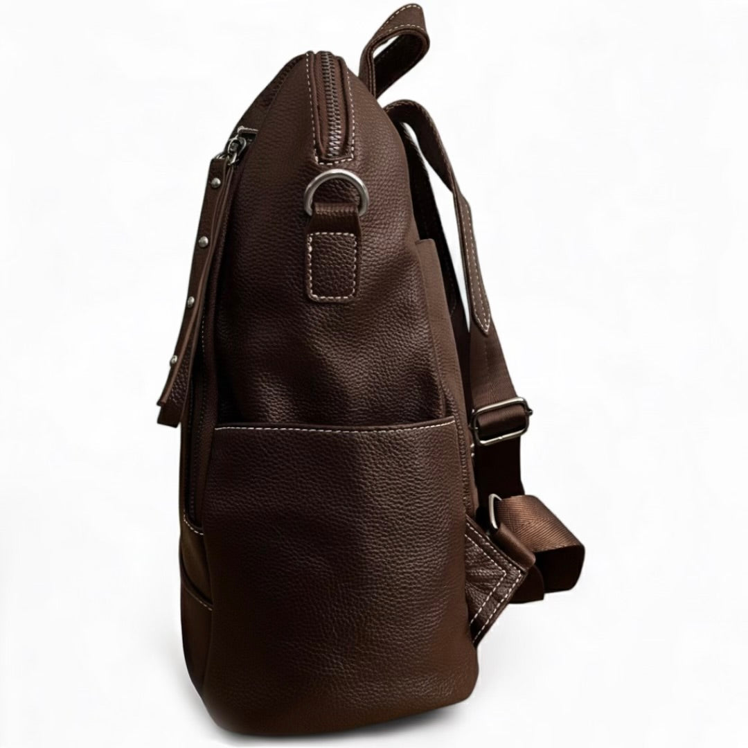 PREVENTA Mochila Cartera Catania Marrón texturizada (Recibe entre el 16/03 y 18/03)