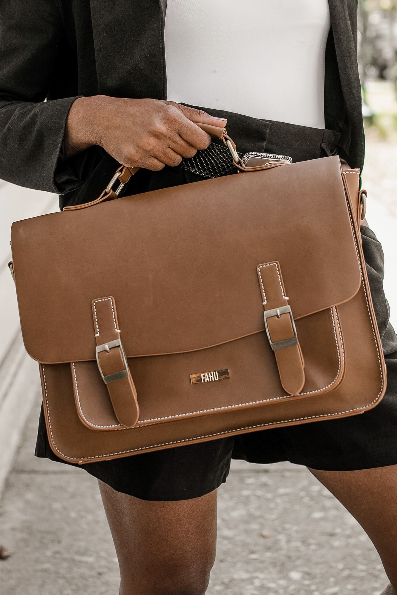 Maletín Unisex Ginebra Camel - FAHU