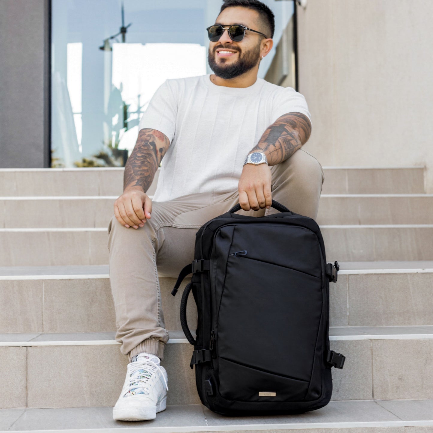 Mochila Maleta de Viaje Singapur Negro