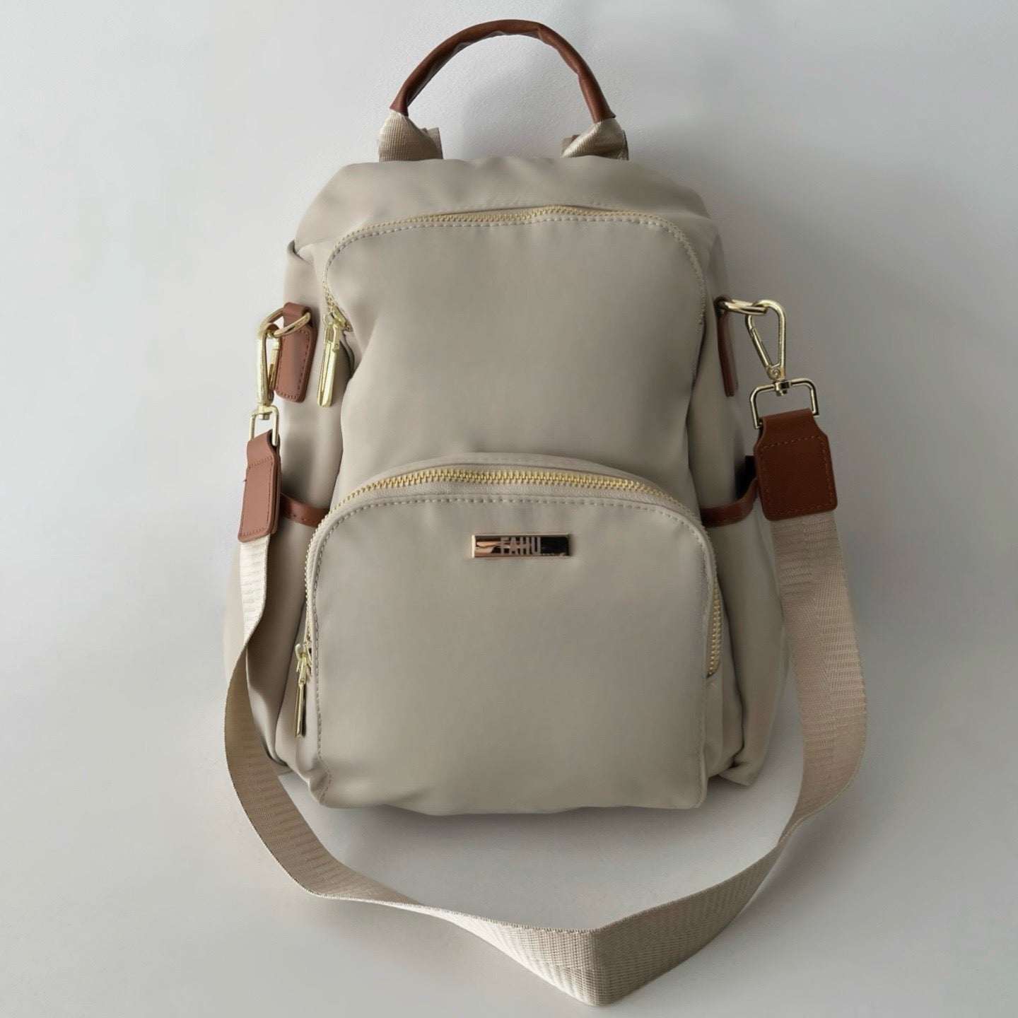 Mochila Cartera Antirrobo Cagliari Beige - FAHU