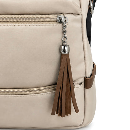 Mochila cartera antirrobo Vittoria Beige