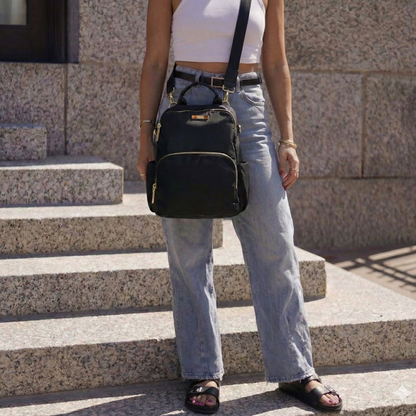 Mochila Cartera Antirrobo Cagliari Negra