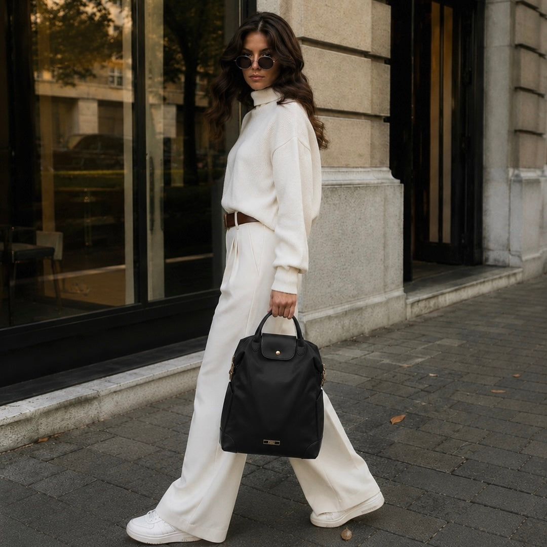 Mochila Cartera Alessandria Negra (Recibe entre 19/06 y 22/06)