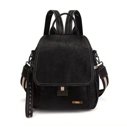 Mochila Cartera Venecia Negra texturizada