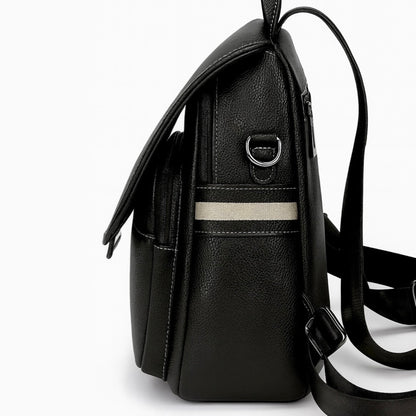 Mochila Cartera Venecia Negra texturizada