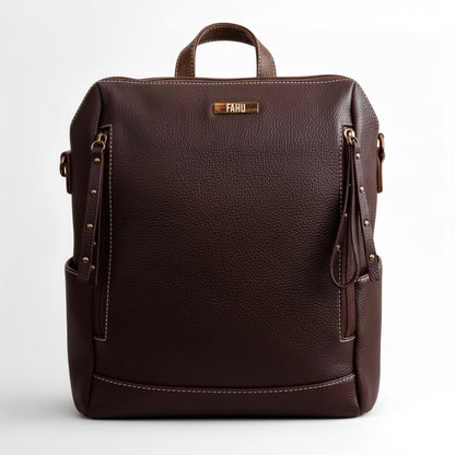 Mochila Cartera Catania Marrón texturizada