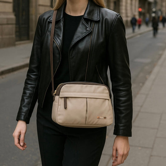 Bandolera Cartera Cerdeña Beige