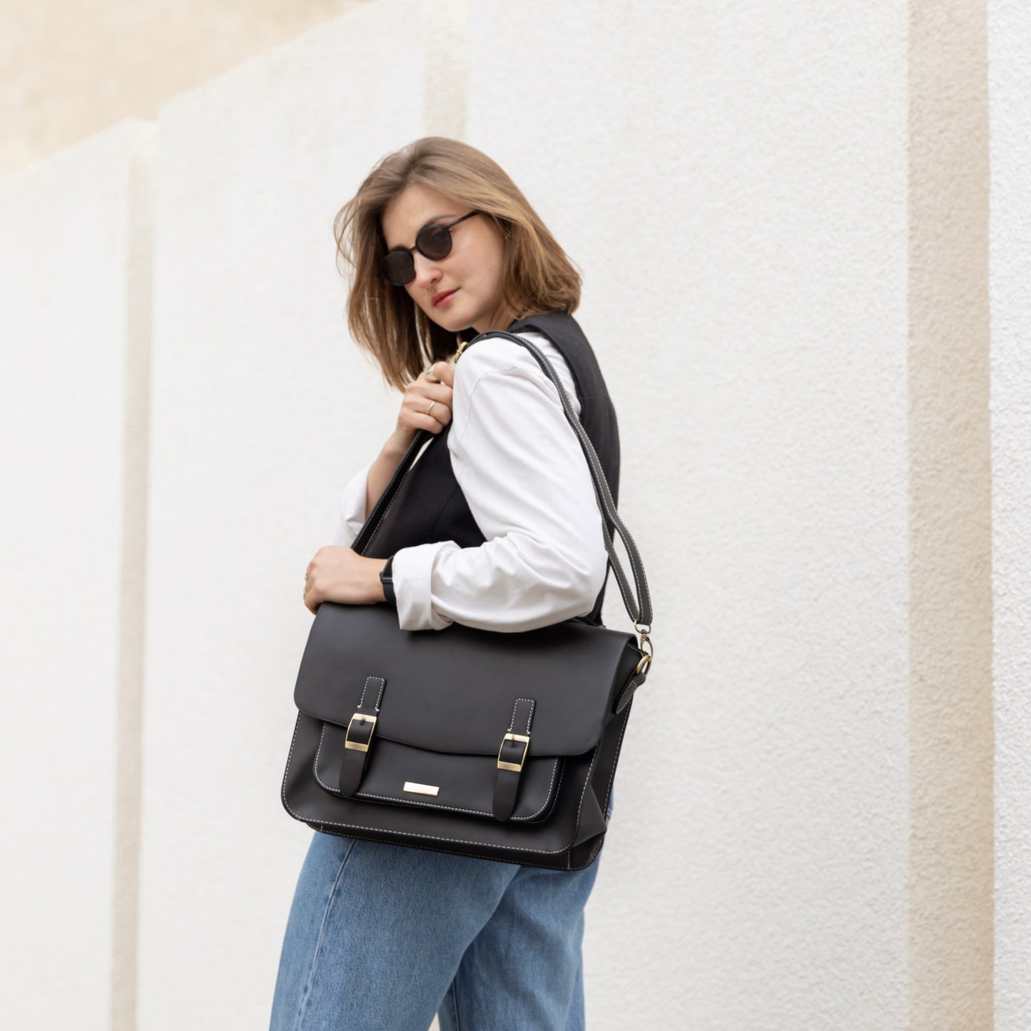 Bolso Maletín Unisex Ginebra Negro