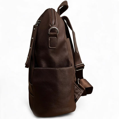 Mochila Cartera Catania Marrón texturizada