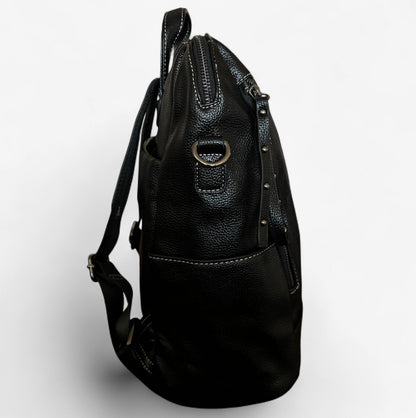 PREVENTA Mochila Cartera Catania Negra texturizada (Recibe entre 29/12 y 31/12)