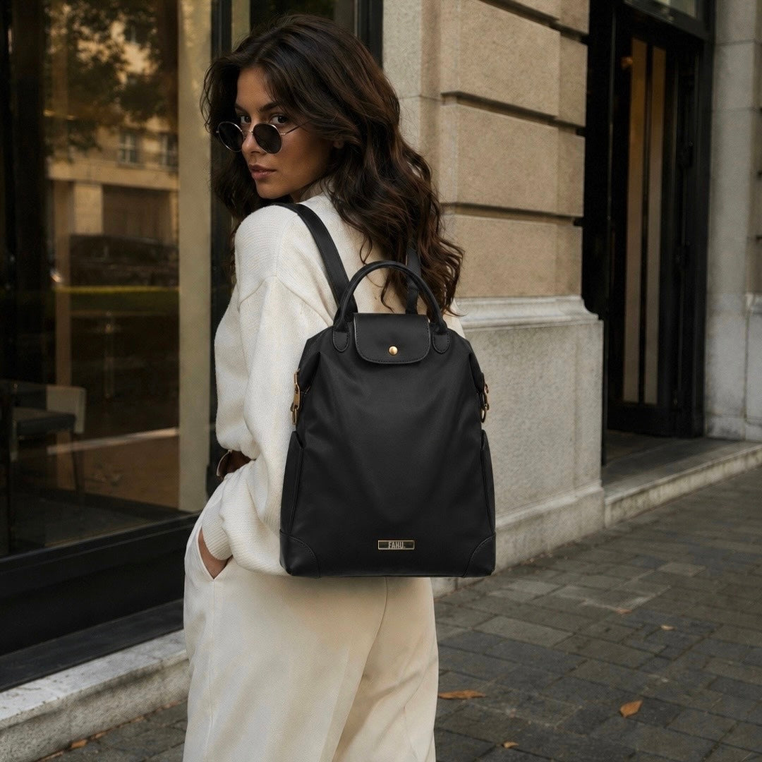 Mochila Cartera Alessandria Negra (Recibe entre 19/06 y 22/06)