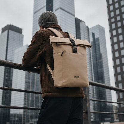 Mochila Roll Top Unisex Busan Caqui
