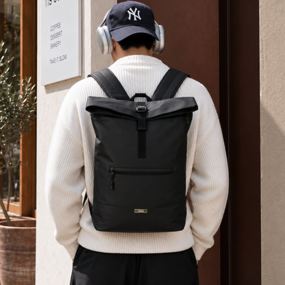Mochila Roll Top Unisex Taipei Negra