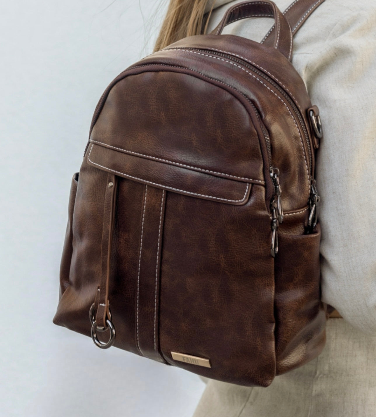 Mochila Cartera Siena Marrón
