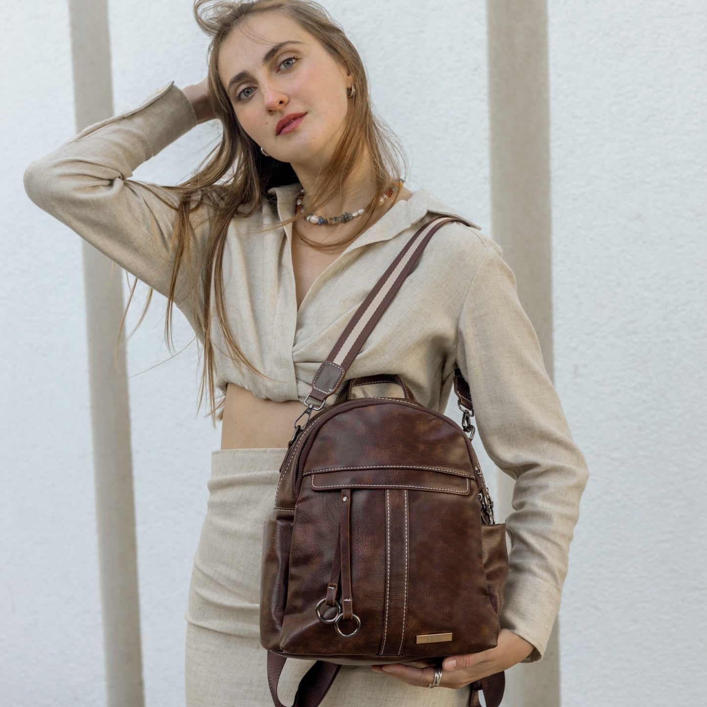 Mochila Cartera Siena Marrón