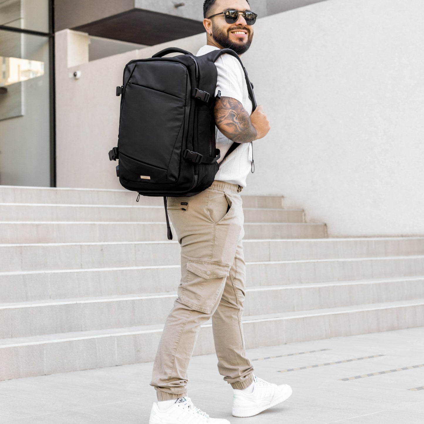 Mochila Maleta de Viaje Singapur Negro