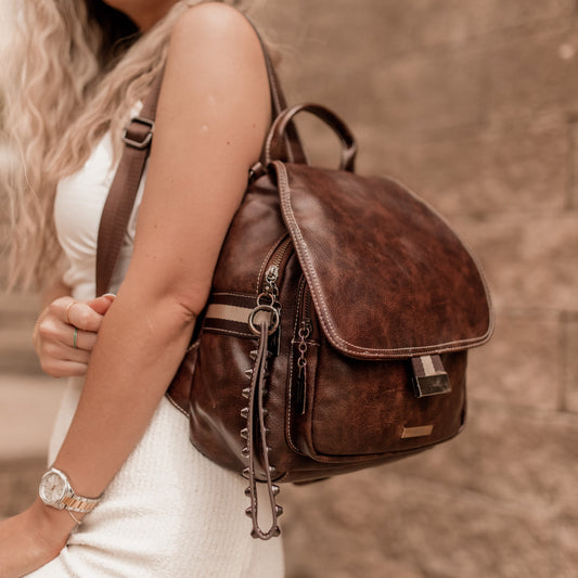 Mochila Cartera Venecia Marrón
