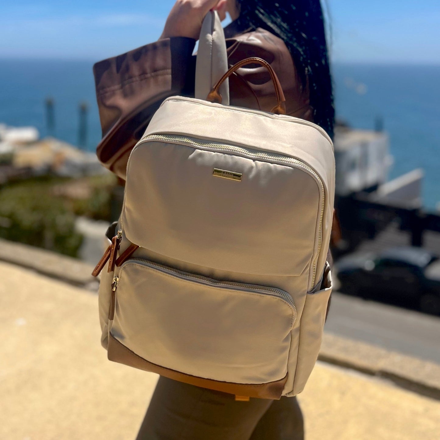 ATLANTA BEIGE – Mochila urbana con espacio para notebook - FAHU