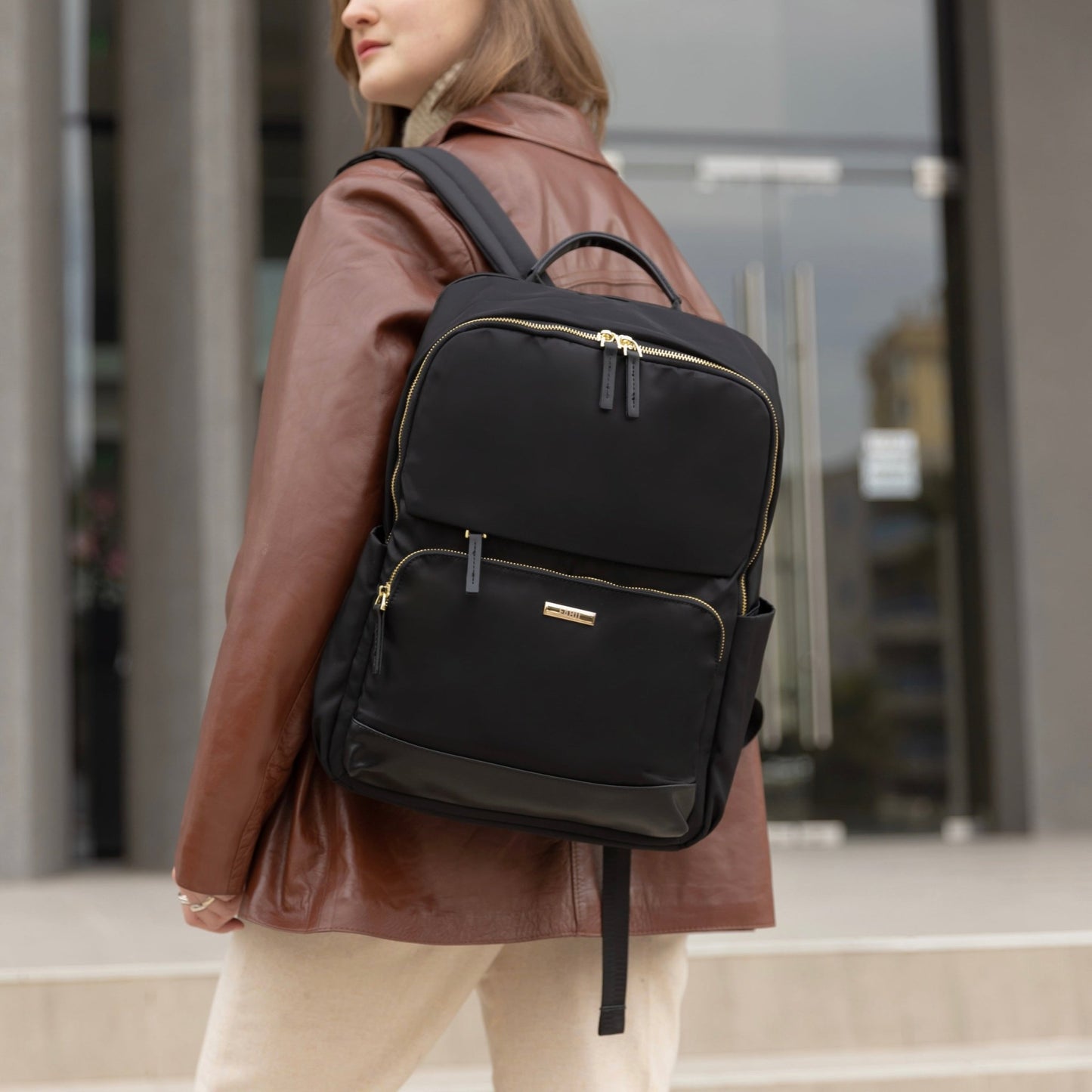 ATLANTA NEGRA – Mochila urbana con espacio para notebook - FAHU