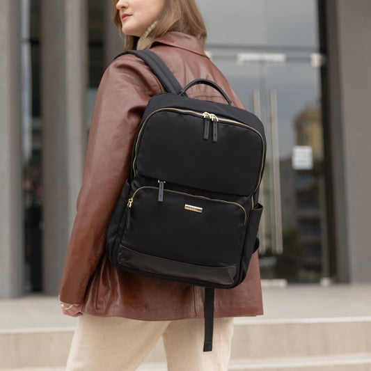 ATLANTA NEGRA – Mochila urbana con espacio para notebook - FAHU