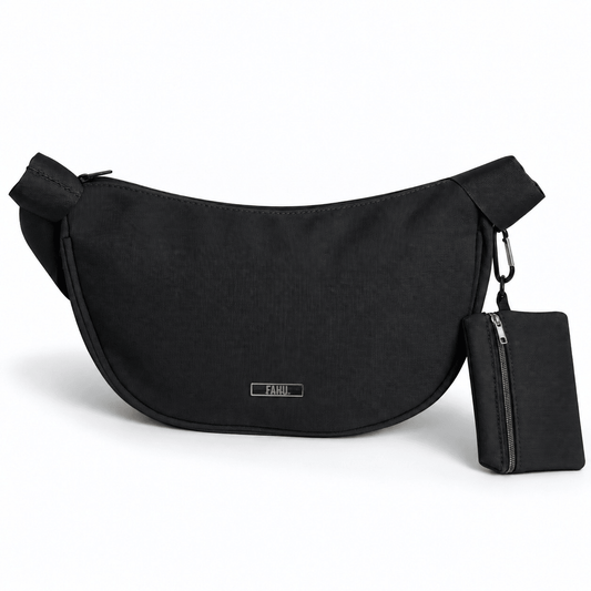 Bandolera Con Monedero Memphis Negra - FAHU