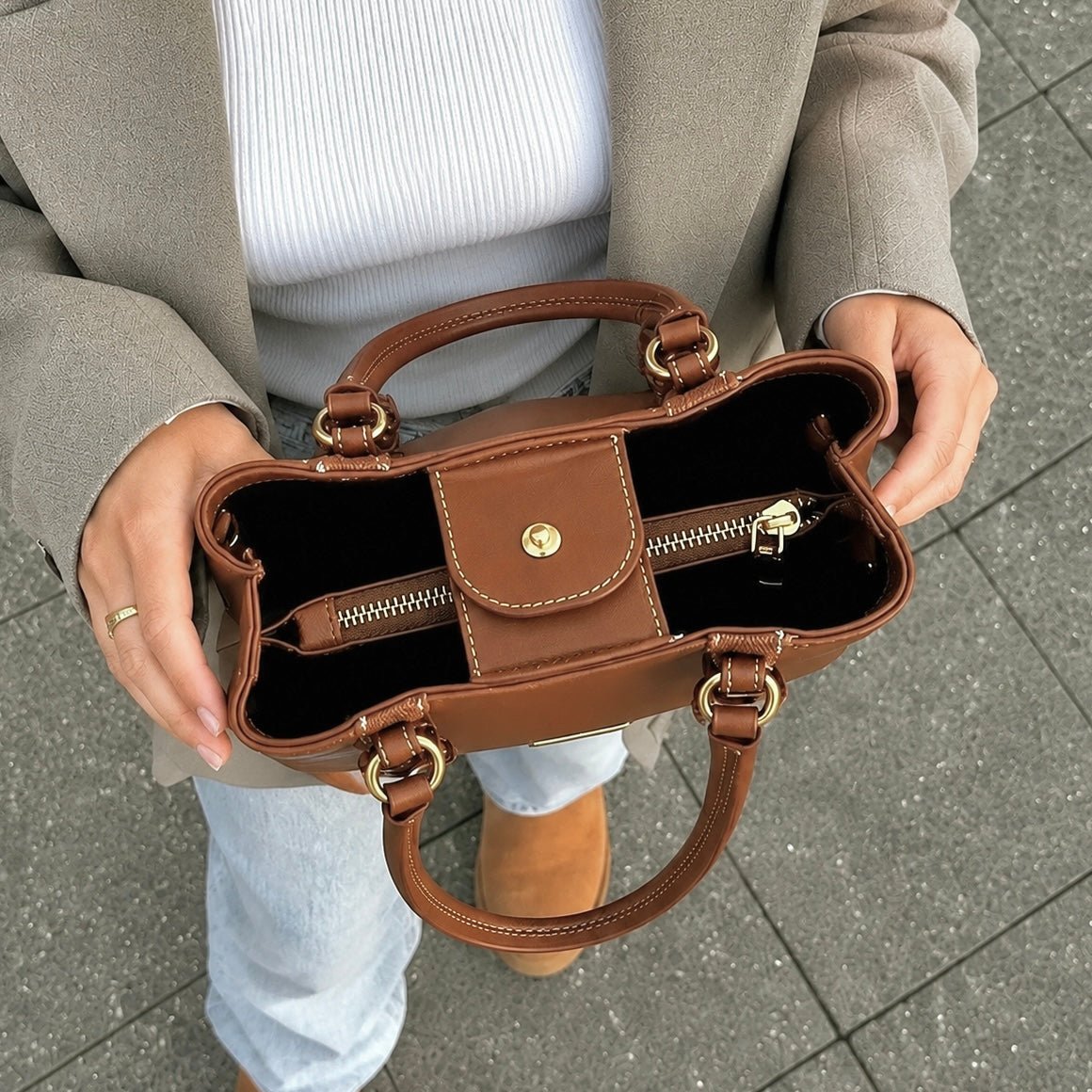 Cartera Ferrara Camel - FAHU