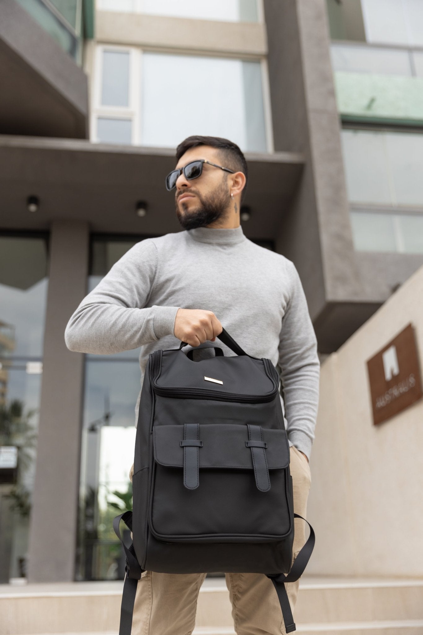 CHICAGO NEGRA – Mochila urbana con espacio para notebook - FAHU