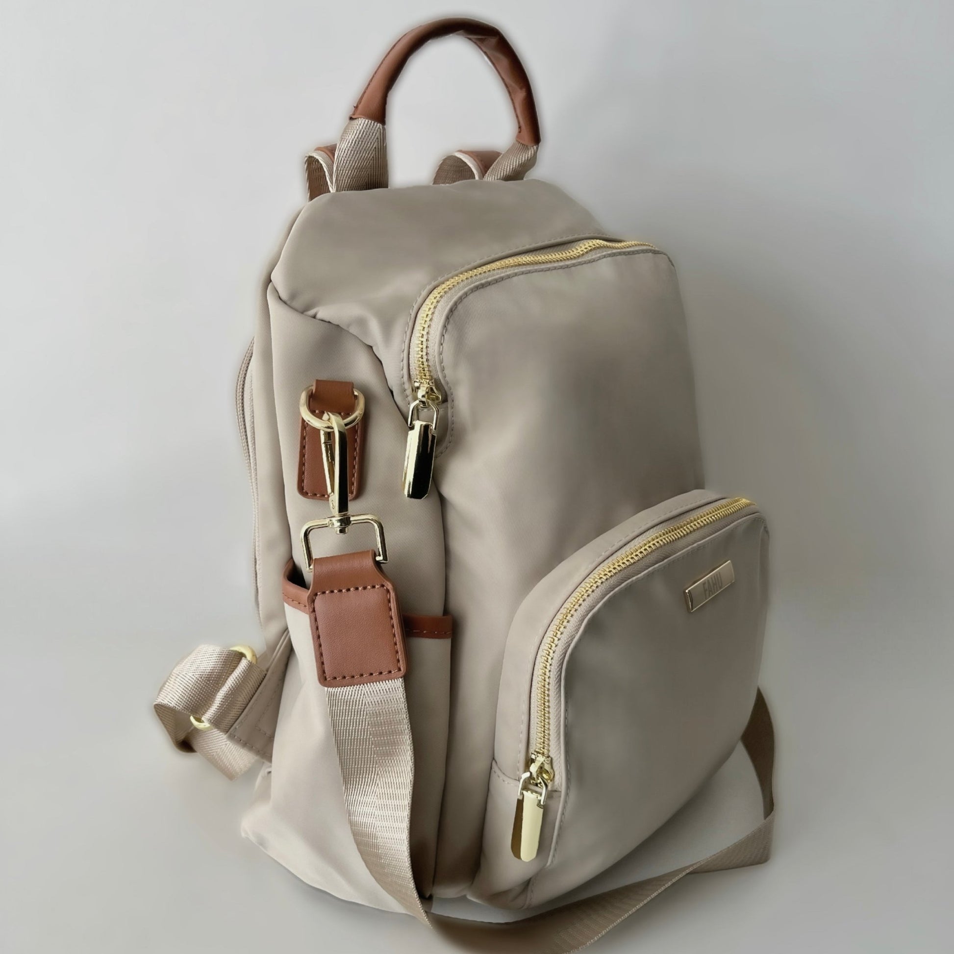 Mochila Cartera Antirrobo Cagliari Beige - FAHU