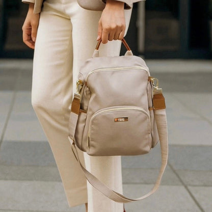 Mochila Cartera Antirrobo Cagliari Beige - FAHU