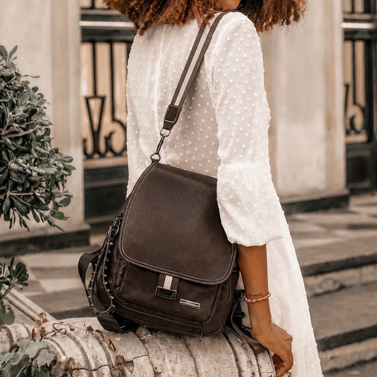 Mochila Cartera Venecia Marrón - FAHU