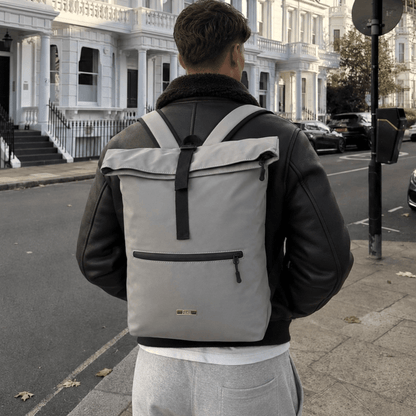 Mochila Roll Top Unisex Taipéi Gris Claro - FAHU