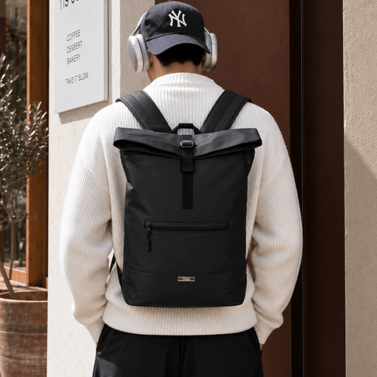 Mochila Roll Top Unisex Taipei Negra - FAHU