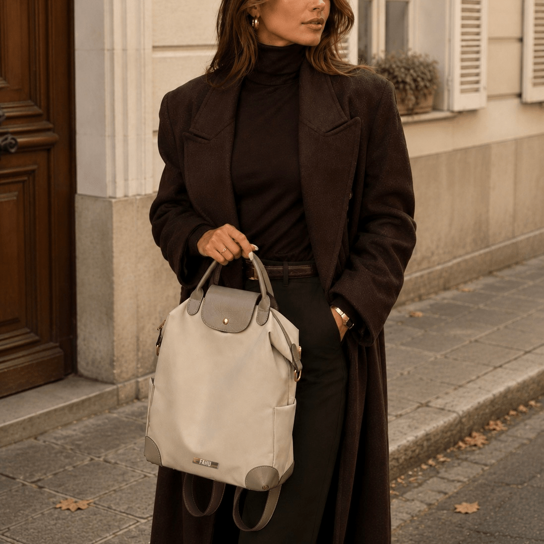 PREVENTA Mochila Cartera Alessandria Beige (Recibe entre 19/06 y 22/06) - FAHU