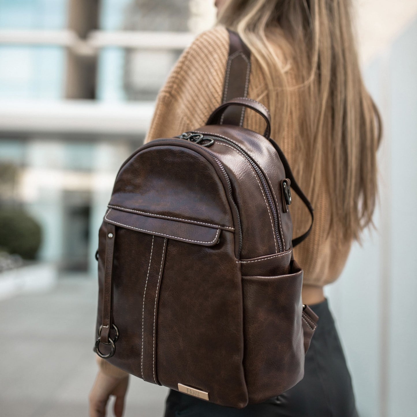 PREVENTA Mochila Cartera Siena Marrón (Recibe entre 19/06 y 22/06) - FAHU