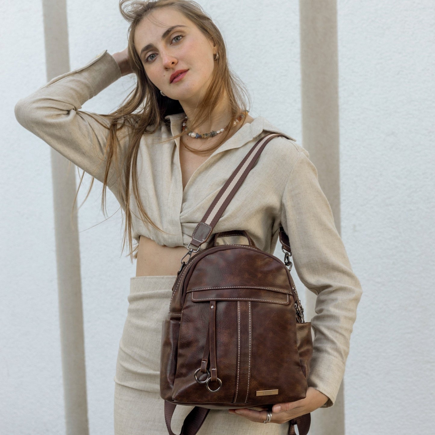 PREVENTA Mochila Cartera Siena Marrón (Recibe entre 19/06 y 22/06) - FAHU