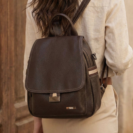 PREVENTA Mochila Cartera Venecia Marrón (Recibe entre 19/06 y 22/06) - FAHU