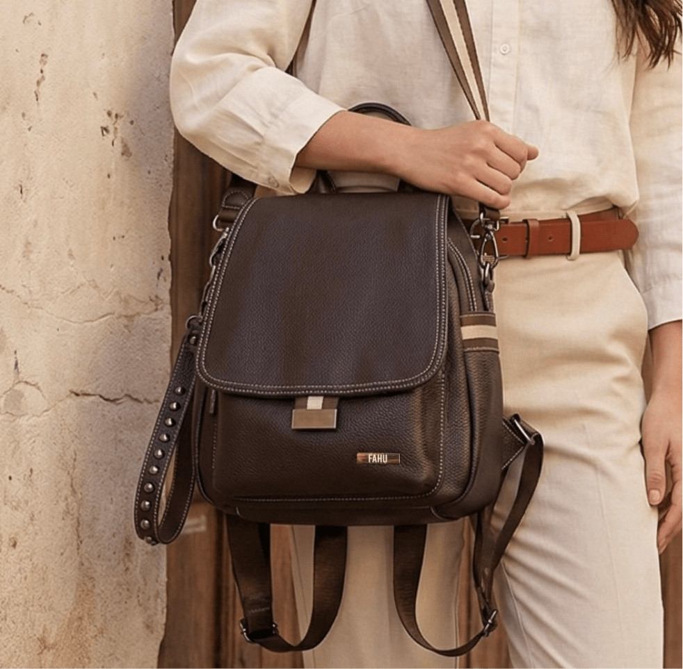 PREVENTA Mochila Cartera Venecia Marrón (Recibe entre 19/06 y 22/06) - FAHU