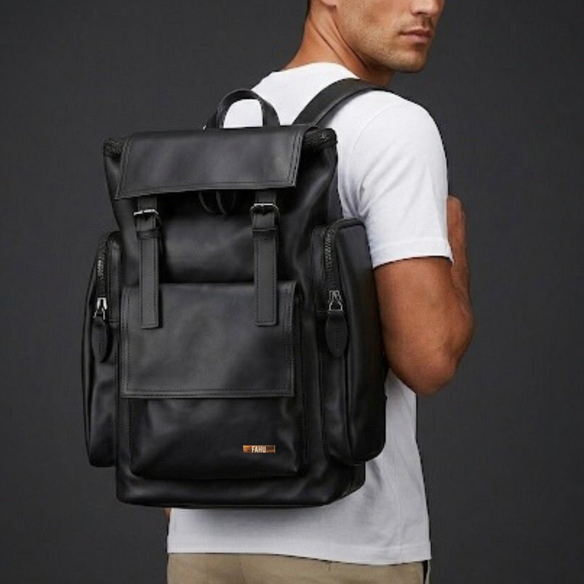 TEXAS NEGRA – Mochila Premium urbana con espacio para notebook - FAHU