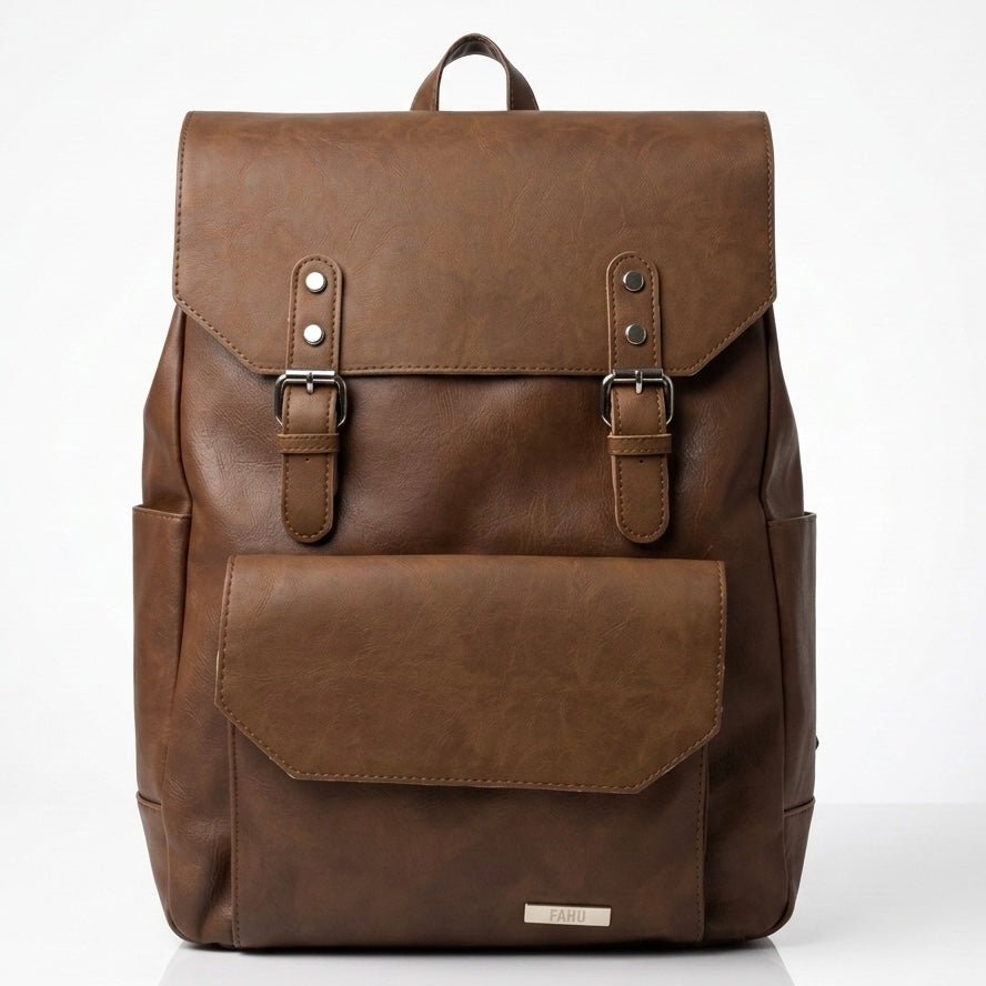 VIENA CAMEL – Mochila Urbana Vintage con espacio para notebook - FAHU