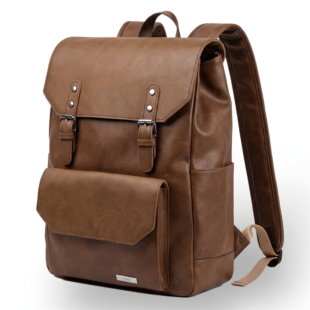 VIENA CAMEL – Mochila Urbana Vintage con espacio para notebook - FAHU